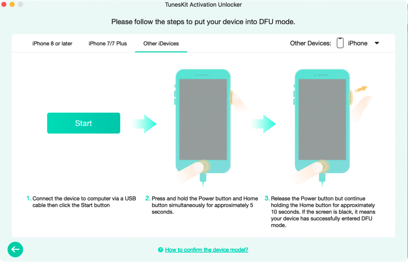 dfu modus aktivieren