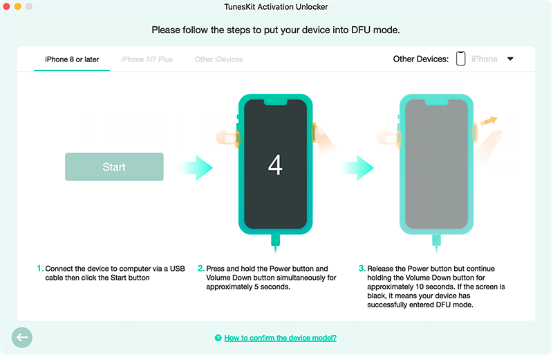 put device into dfu mode mac