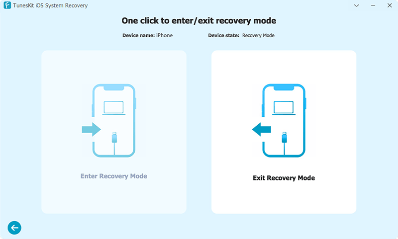 one click to exit recovery mode