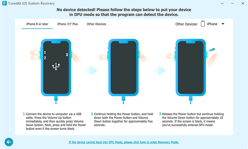 put the iphone into dfu mode or recovery mode