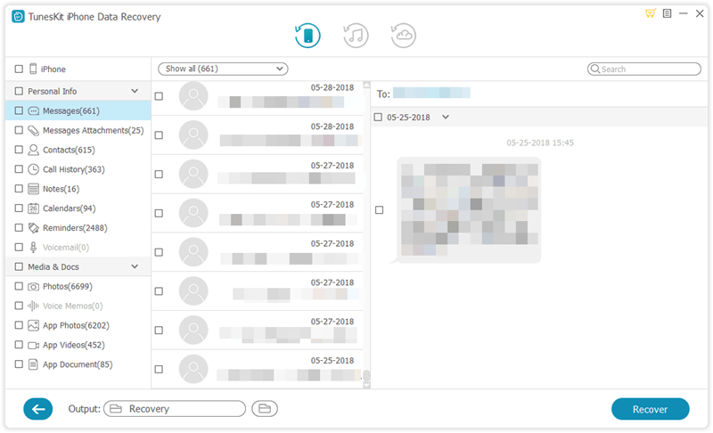 tuneskit imessage recovery