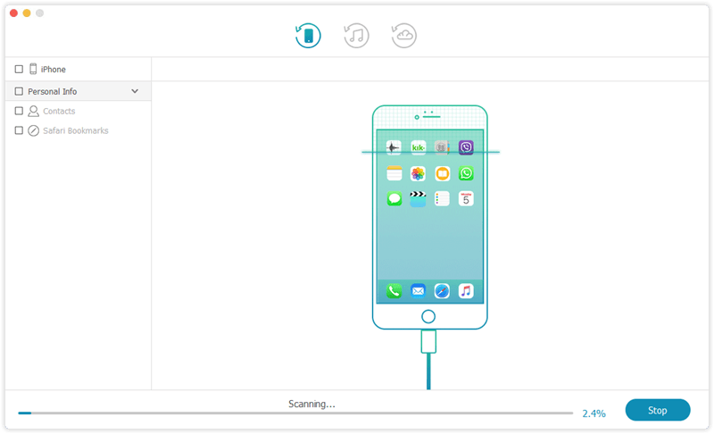 ipad nach verlorenen daten scannen