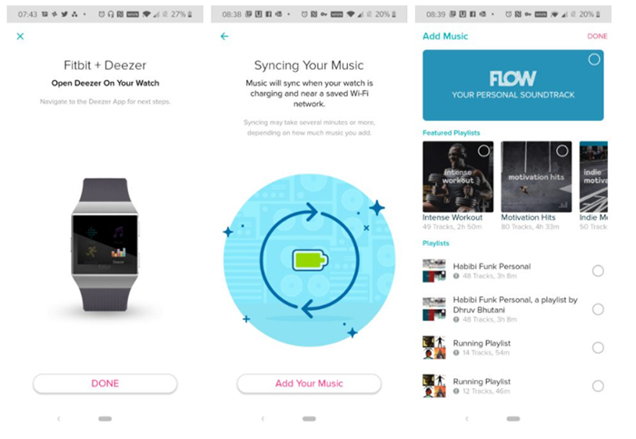add deezer to fitbit versa