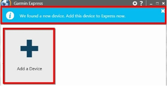 add device to garmin express