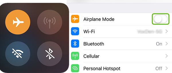 toggle airplane mode