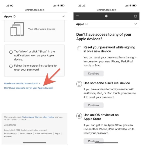 use apple's online password reset portal when forgot apple id password