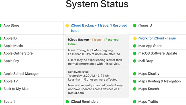 apple system status