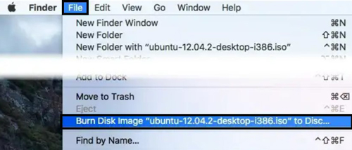 burn disc image on mac