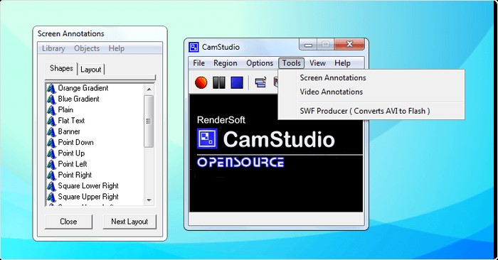 camstudio interface