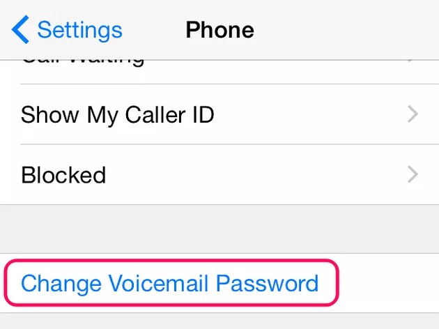 change voicemail password