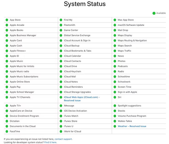 apple servers