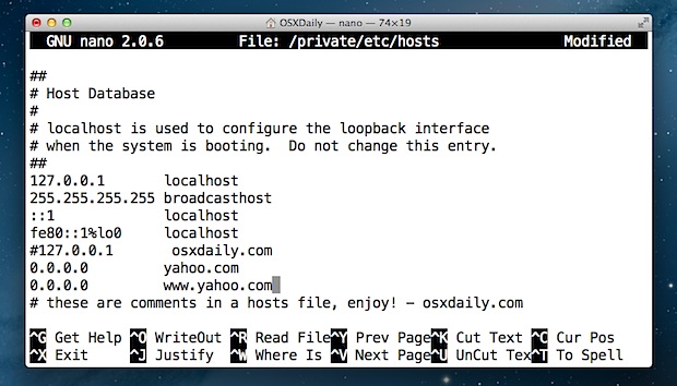 check host files for mac users