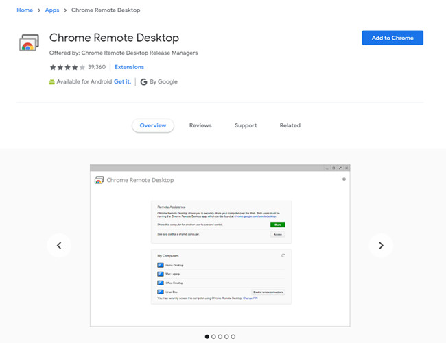 chrome remote desktop