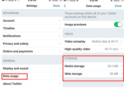 clear cache and data