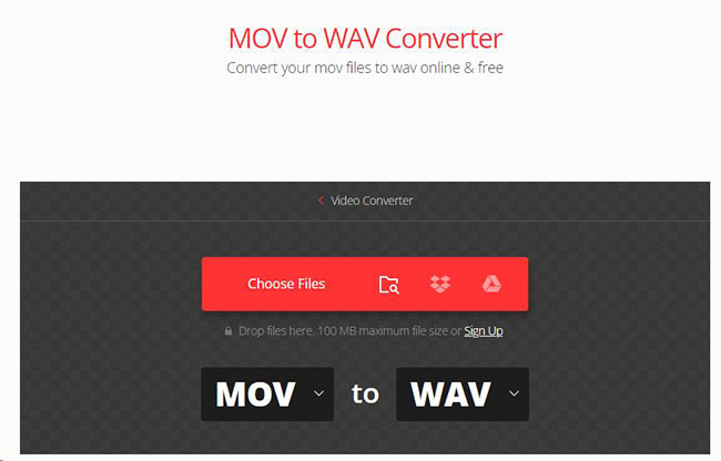 convertio mov to wav