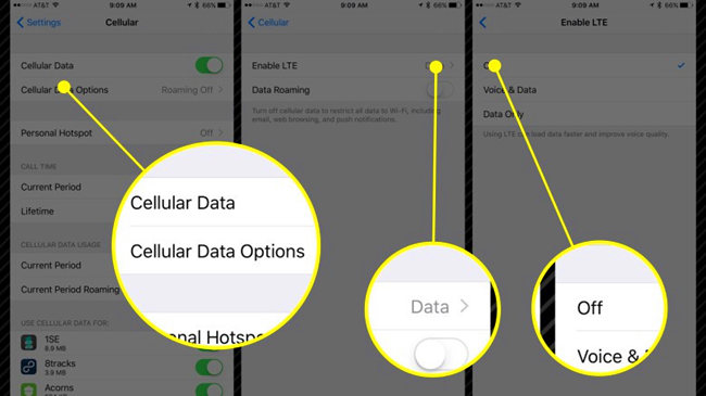 disable lte to fix iphone call forwarding not working