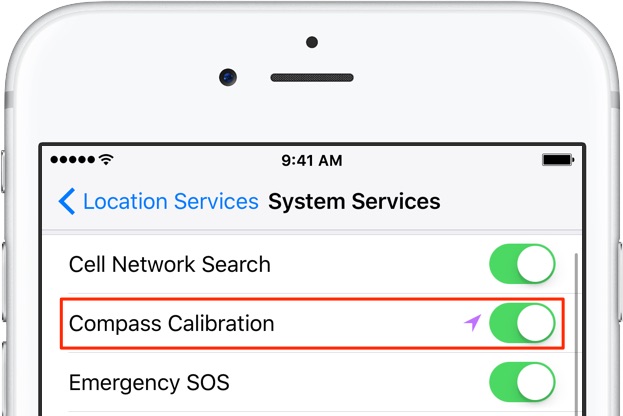 enable compass calibration