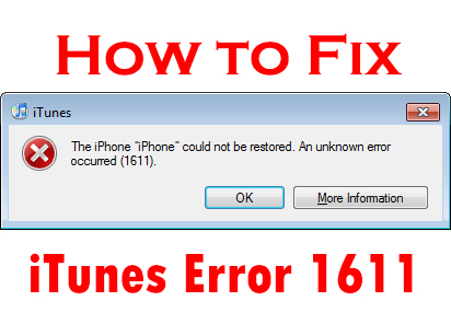 itunes error 1611