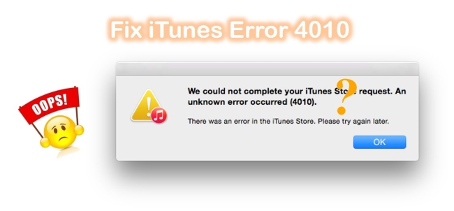 how to fix itunes error 4010