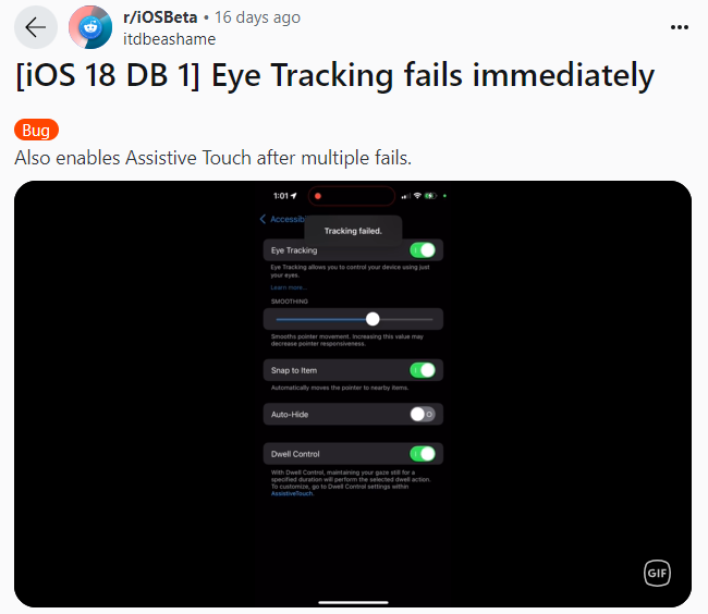 eye tracking fails reddit