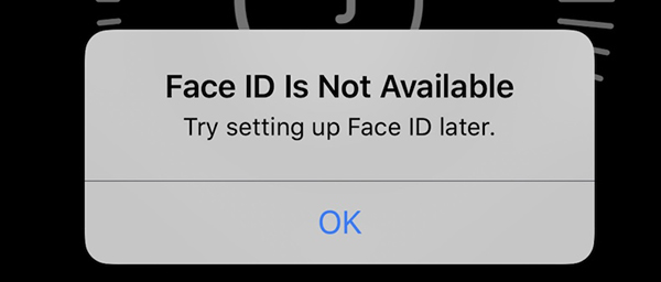 face id is not available