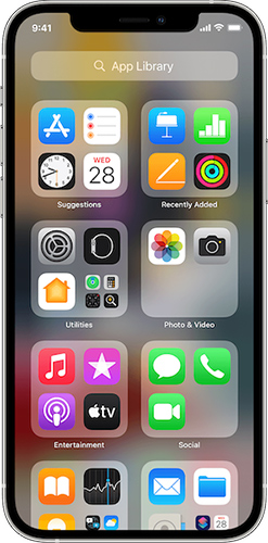 find camera icon missing on iphone via app library