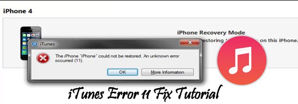 itunes error 11