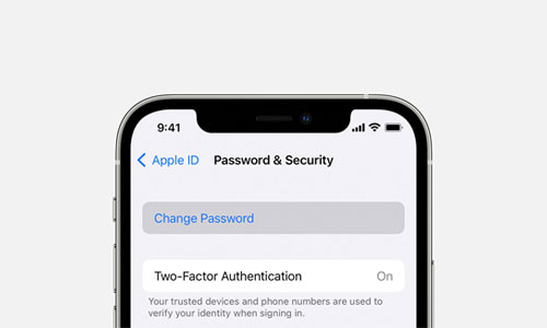 change apple id password