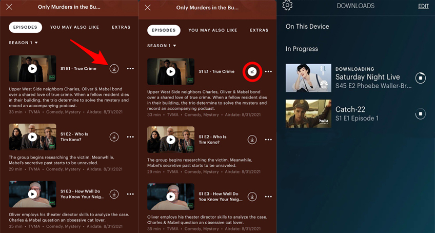 how to download hulu shows on iphone and android