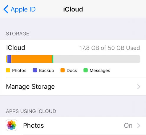 check icloud storage