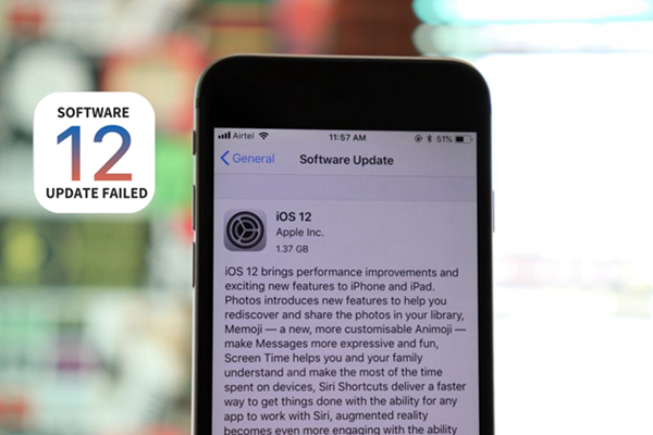 ios 12 update failure