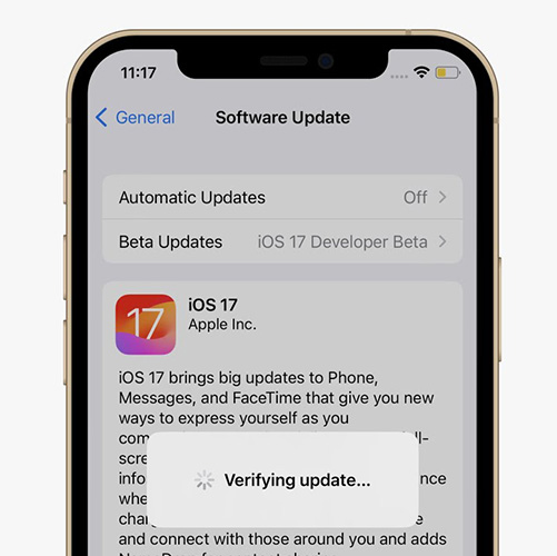 ios 17 stuck on verifying update