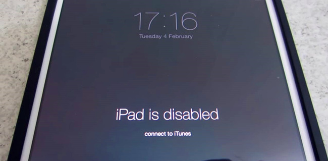 fix ipad disabled connect to itunes