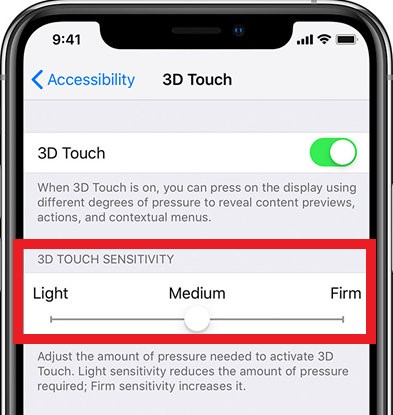 tweak 3d touch sensitivity