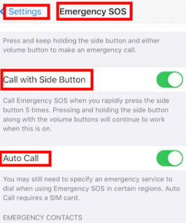 iphone emergency auto call