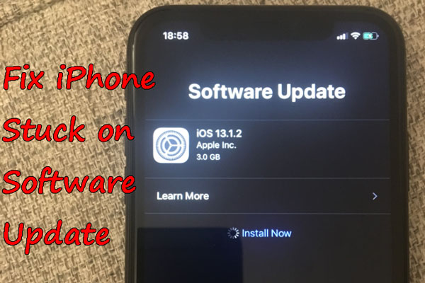 iphone stuck on software update