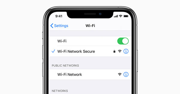 check iphone wifi