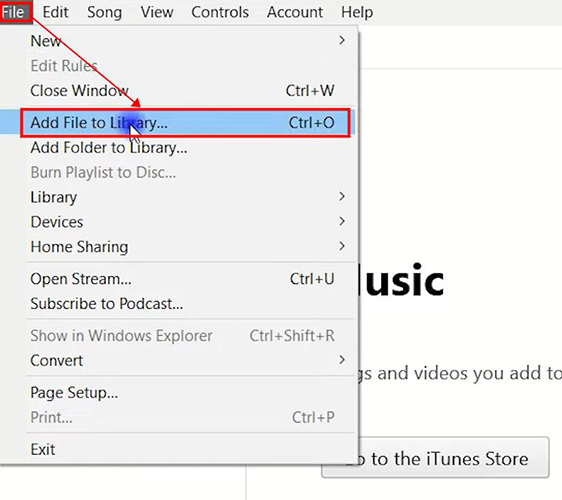 itunes add files