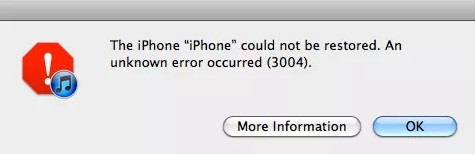 itunes error 3004