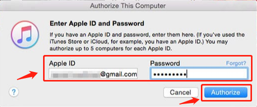 itunes password