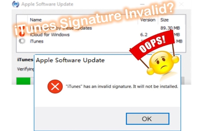 itunes has an invalid signature