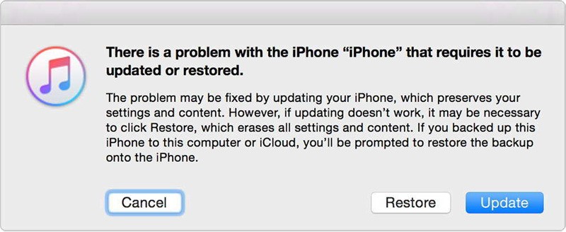 restart iPhone/ipad via itunes