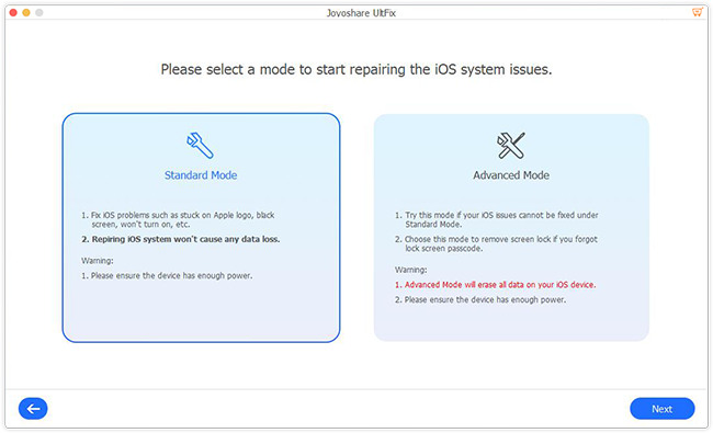 joyoshare ultfix ios system recovery