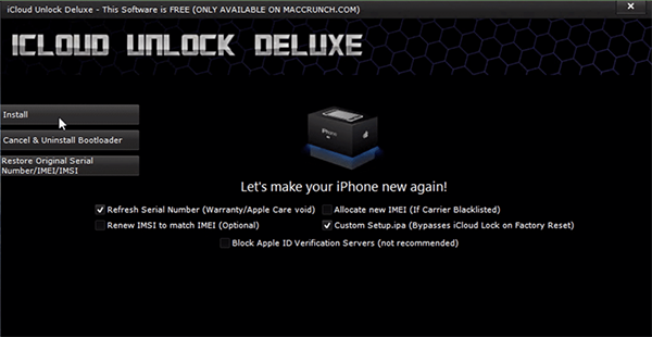 maccrunch icloud unlock deluxe options