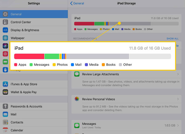 manage ipad storage