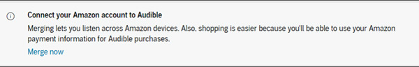 merge audible and amazon accounts