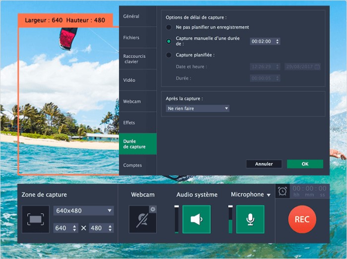 movavi screen recorder interface