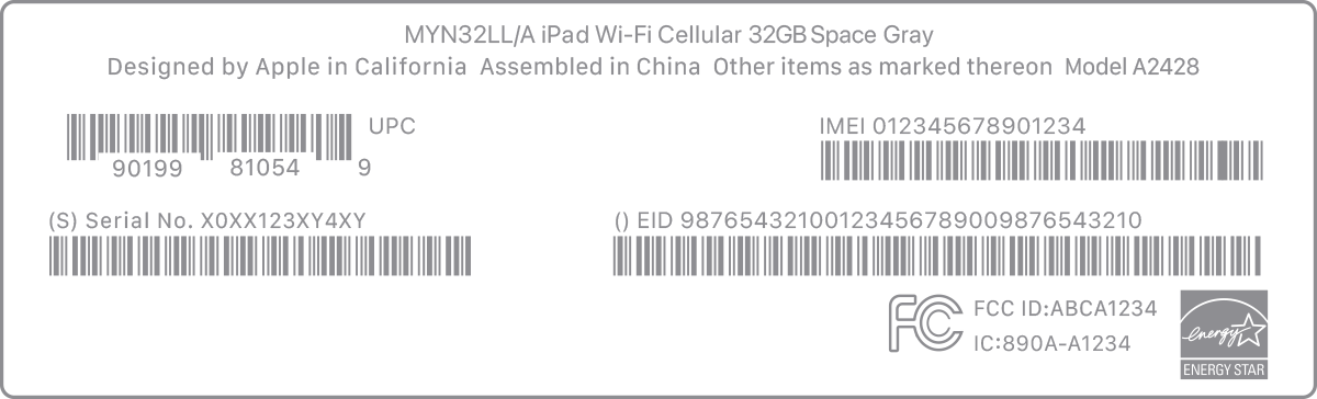 find imei from original package