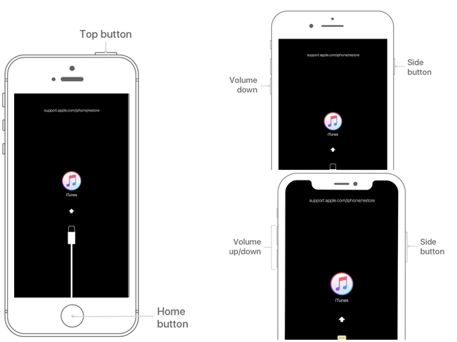 unlock found iphone by putting it into recovery mode 