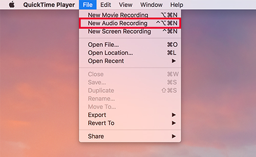 quicktime record computer audio